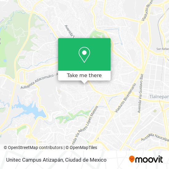 Mapa de Unitec Campus Atizapán