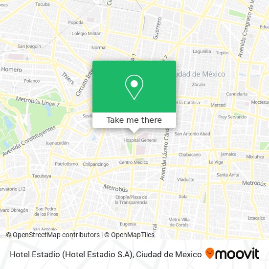 Mapa de Hotel Estadio (Hotel Estadio S.A)