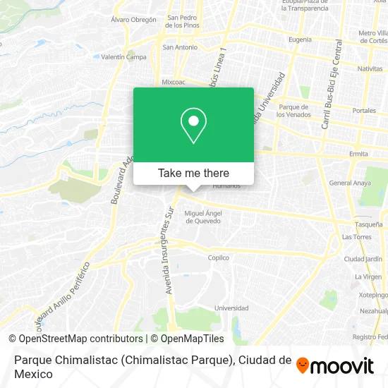 Parque Chimalistac map