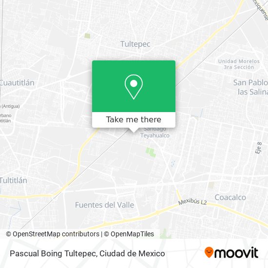 Mapa de Pascual Boing Tultepec