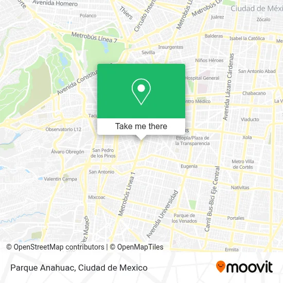 Parque Anahuac map