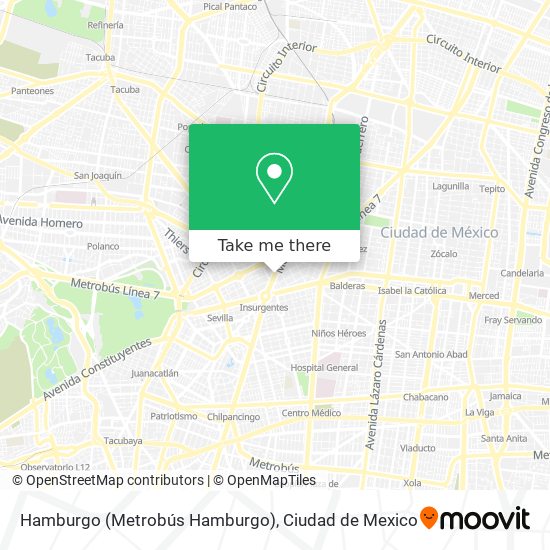 Hamburgo (Metrobús Hamburgo) map