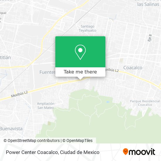 Mapa de Power Center Coacalco