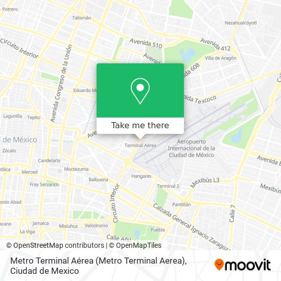 Mapa de Metro Terminal Aérea (Metro Terminal Aerea)