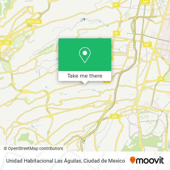 Unidad Habitacional Las Águilas map