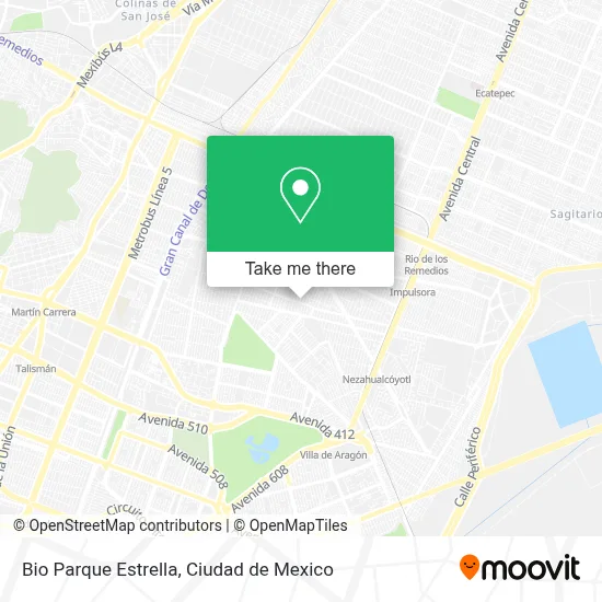 Bio Parque Estrella map