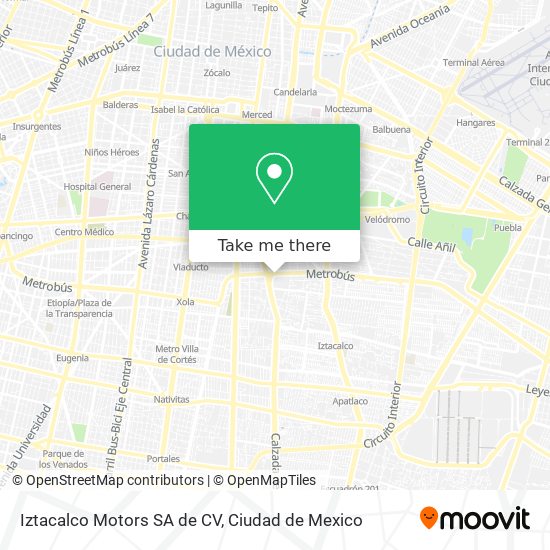 Iztacalco Motors SA de CV map