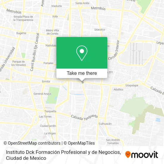 Instituto Dck Formación Profesional y de Negocios map
