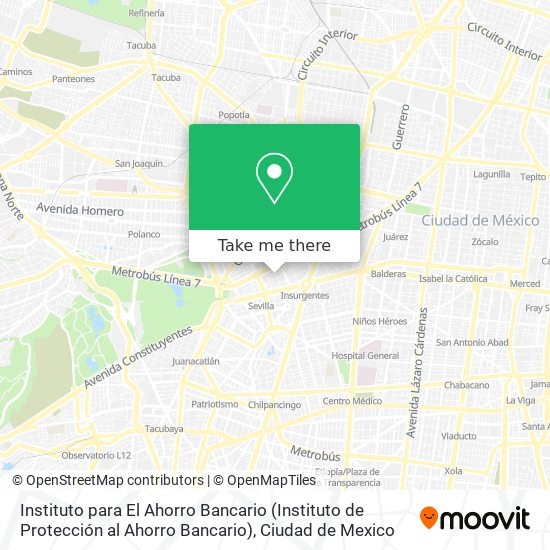 Mapa de Instituto para El Ahorro Bancario (Instituto de Protección al Ahorro Bancario)