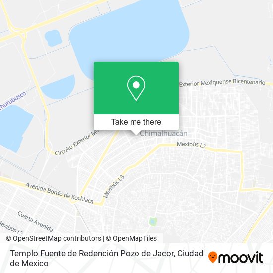 Mapa de Templo Fuente de Redención Pozo de Jacor