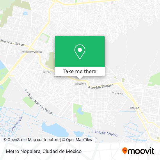 Metro Nopalera map