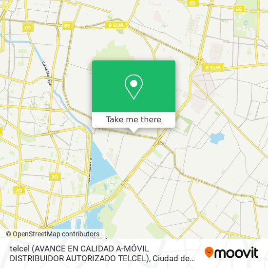 telcel (AVANCE EN CALIDAD A-MÓVIL DISTRIBUIDOR AUTORIZADO TELCEL) map