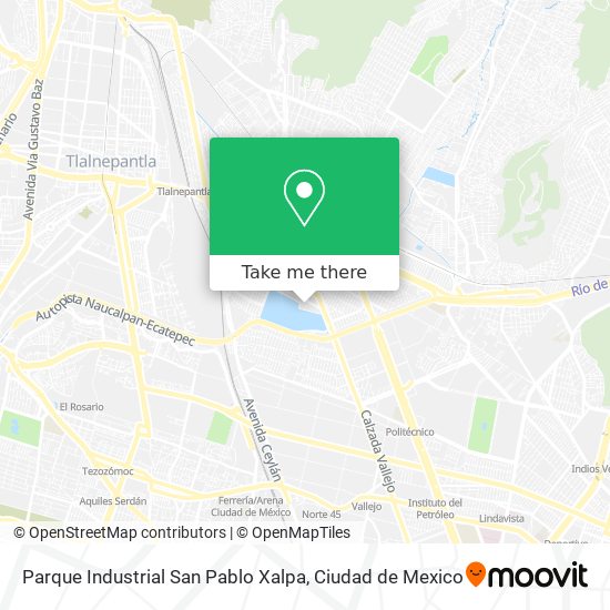 Mapa de Parque Industrial San Pablo Xalpa