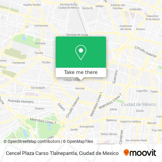 Cencel Plaza Carso Tlalnepantla map