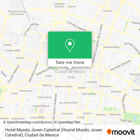 Mapa de Hotel Mundo Joven Catedral