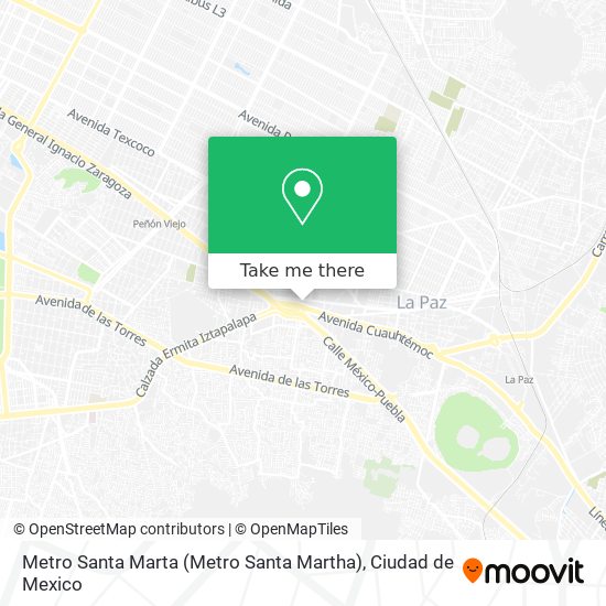 Mapa de Metro Santa Marta (Metro Santa Martha)