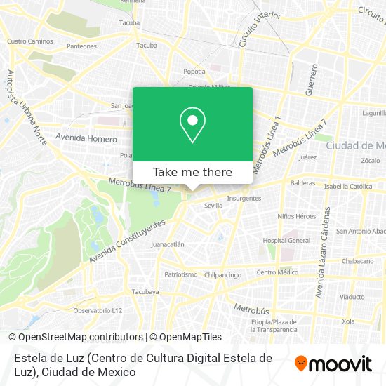 Estela de Luz (Centro de Cultura Digital Estela de Luz) map