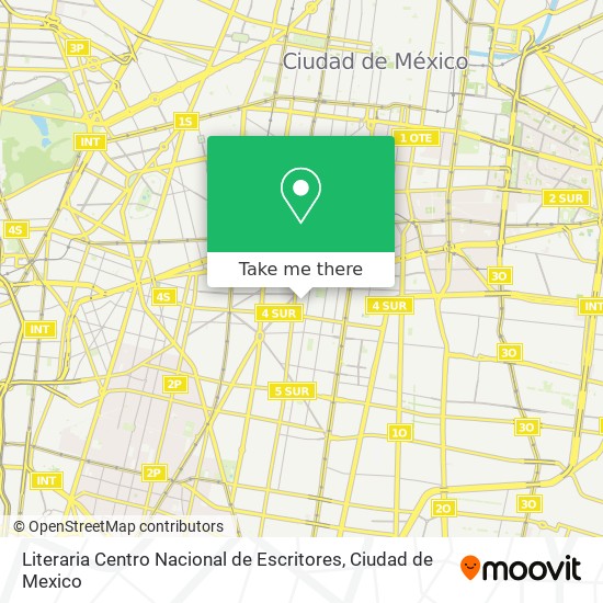 Mapa de Literaria Centro Nacional de Escritores