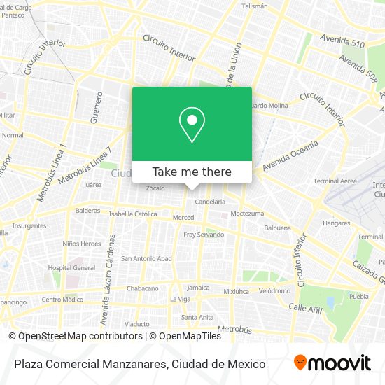 Plaza Comercial Manzanares map