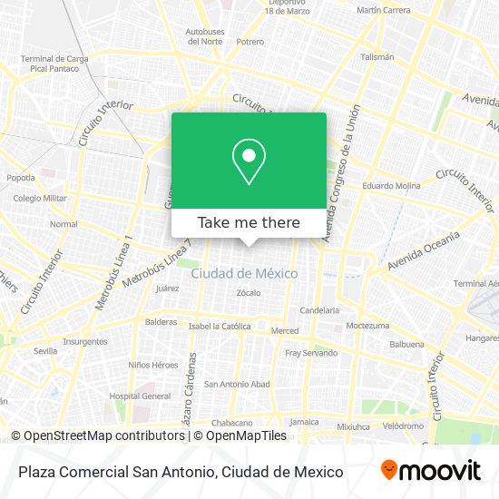 Plaza Comercial San Antonio map