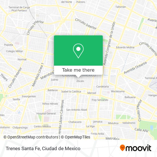 Trenes Santa Fe map