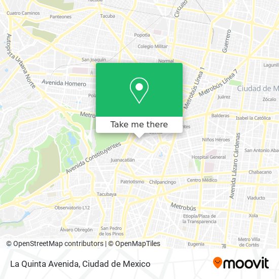 La Quinta Avenida map