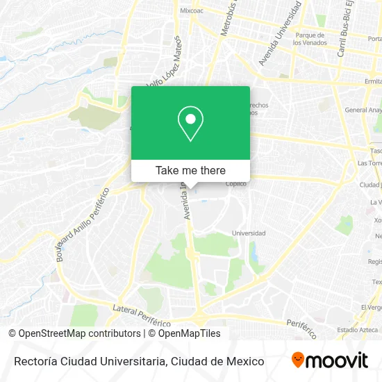 Rectoría Ciudad Universitaria map