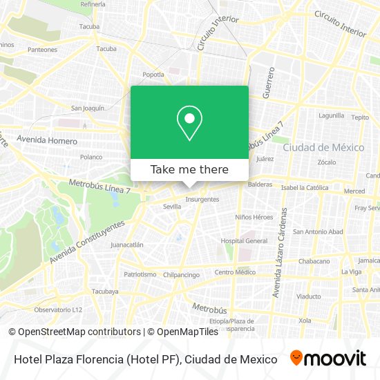 How to get to Hotel Plaza Florencia (Hotel PF) in Azcapotzalco by Bus or  Metro?