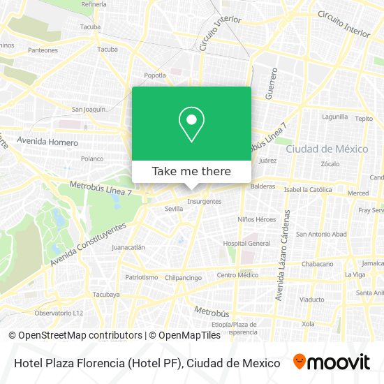 Hotel Plaza Florencia (Hotel PF) map