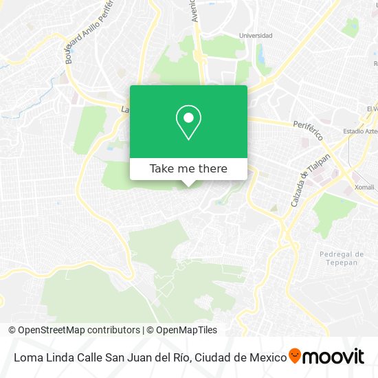 Loma Linda Calle San Juan del Río map