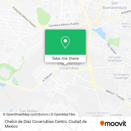 Mapa de Chalco de Díaz Covarrubias Centro