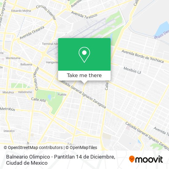 Balneario Olimpico - Pantitlan 14 de Diciembre map