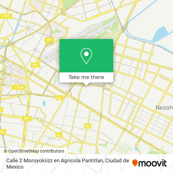 Calle 2 Moroyokiizz en Agricola Pantitlan map