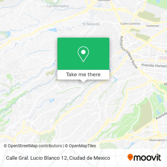 Mapa de Calle Gral. Lucio Blanco 12