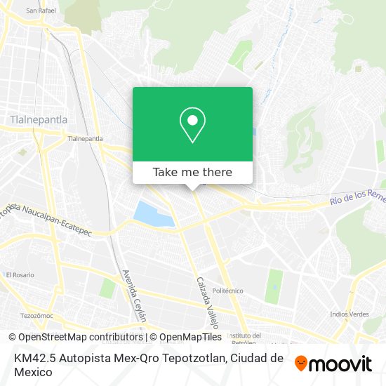 Mapa de KM42.5 Autopista Mex-Qro Tepotzotlan