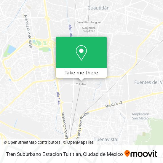Mapa de Tren Suburbano Estacion Tultitlan