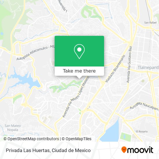 Privada Las Huertas map