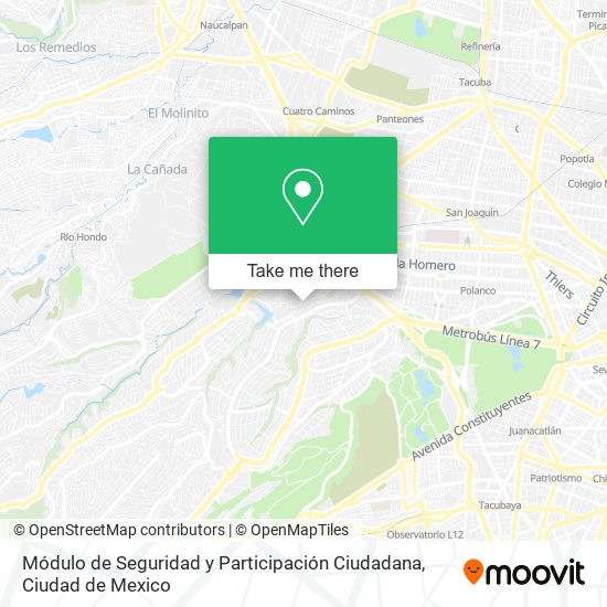 Mapa de Módulo de Seguridad y Participación Ciudadana