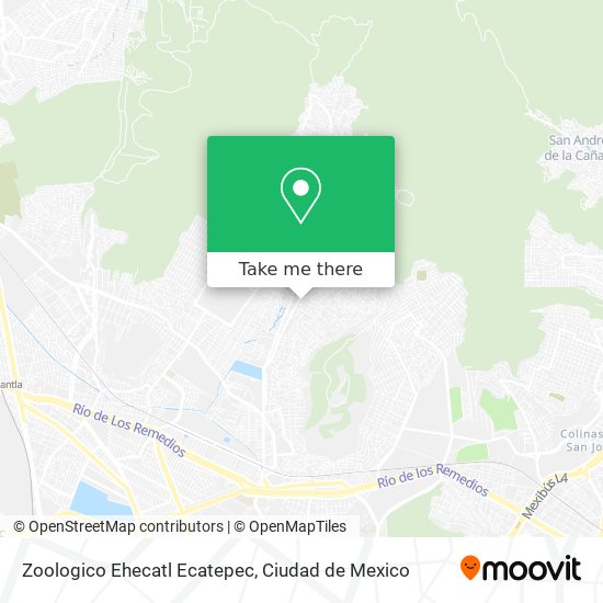 Mapa de Zoologico Ehecatl Ecatepec