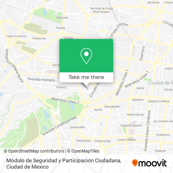 Mapa de Módulo de Seguridad y Participación Ciudadana