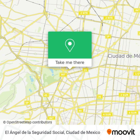 Mapa de El Ángel de la Seguridad Social