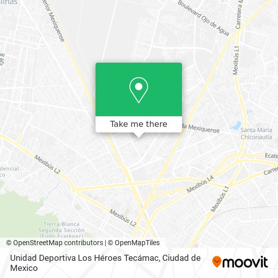 Unidad Deportiva Los Héroes Tecámac map