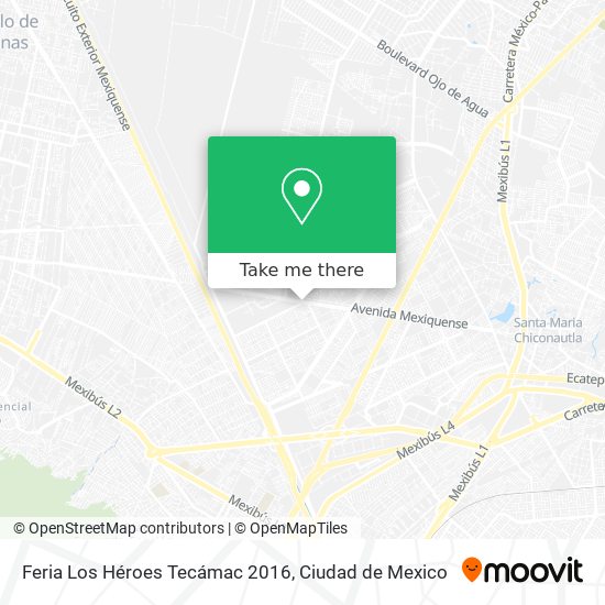 Feria Los Héroes Tecámac 2016 map