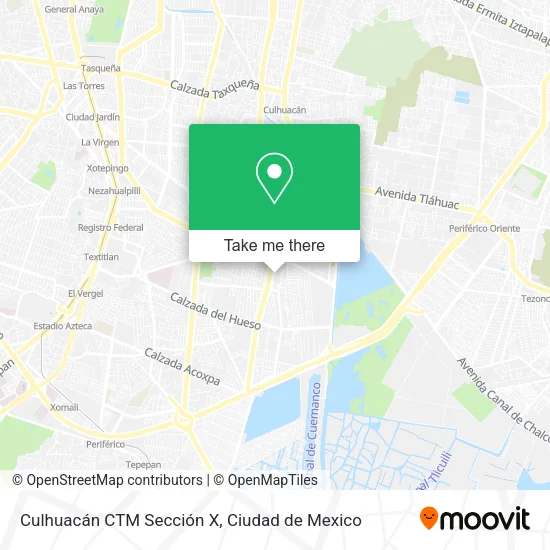 Culhuacán CTM Sección X map