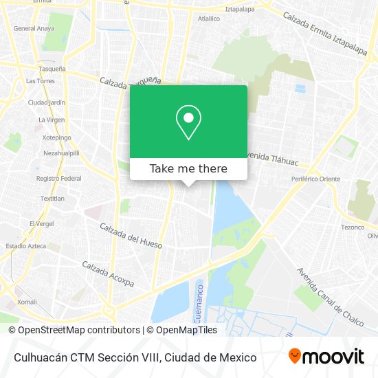 Mapa de Culhuacán CTM Sección VIII