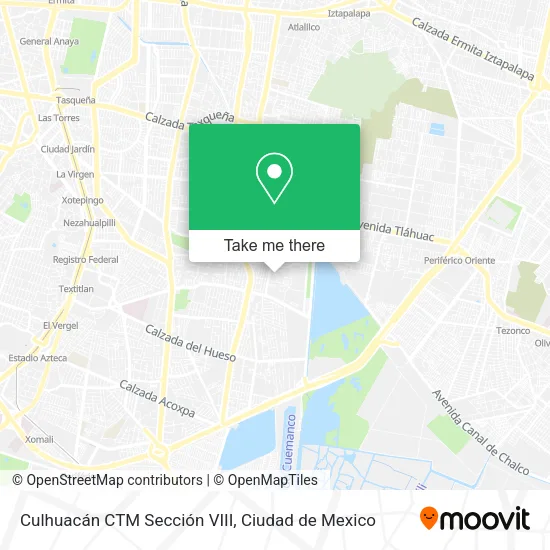 Mapa de Culhuacán CTM Sección VIII