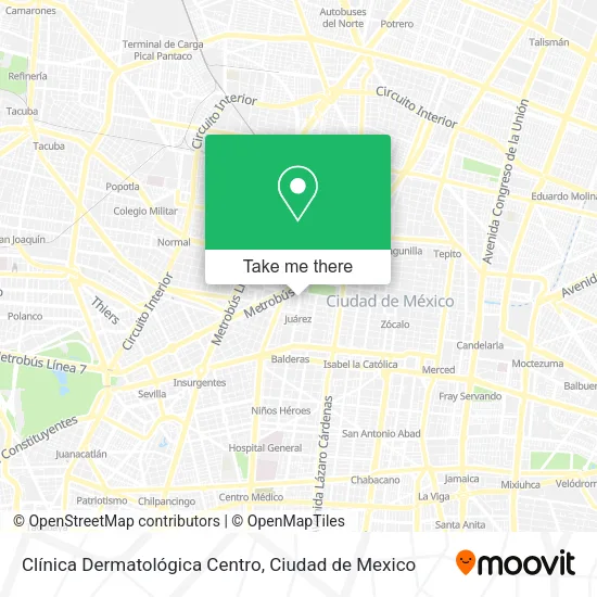 Mapa de Clínica Dermatológica Centro