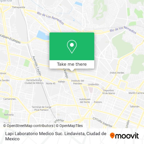 Lapi Laboratorio Medico Suc. Lindavista map