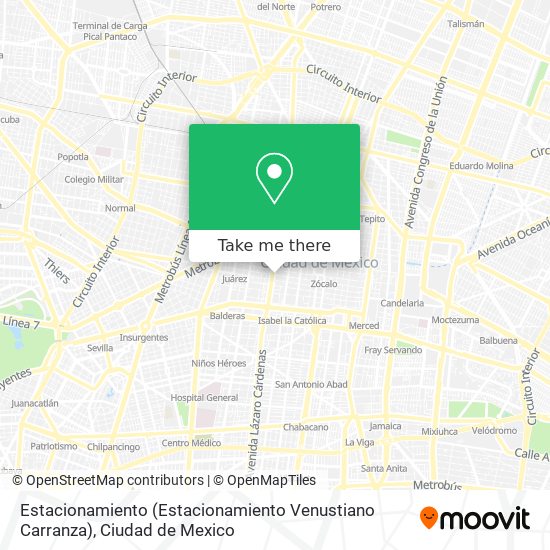 Estacionamiento (Estacionamiento Venustiano Carranza) map