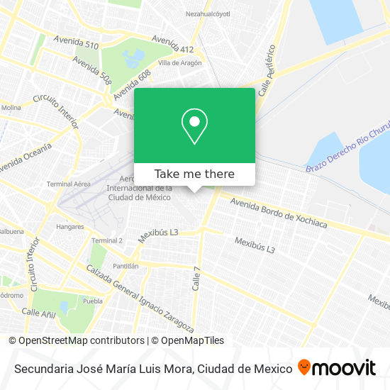 Mapa de Secundaria José María Luis Mora